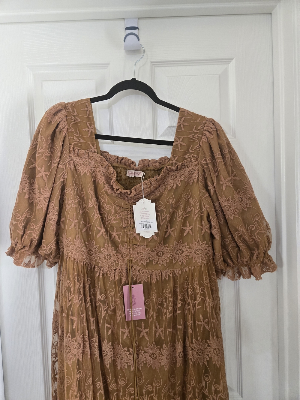 Ivy City Co Brown Lace Tiered Maxi Dress - Picture 8 of 15